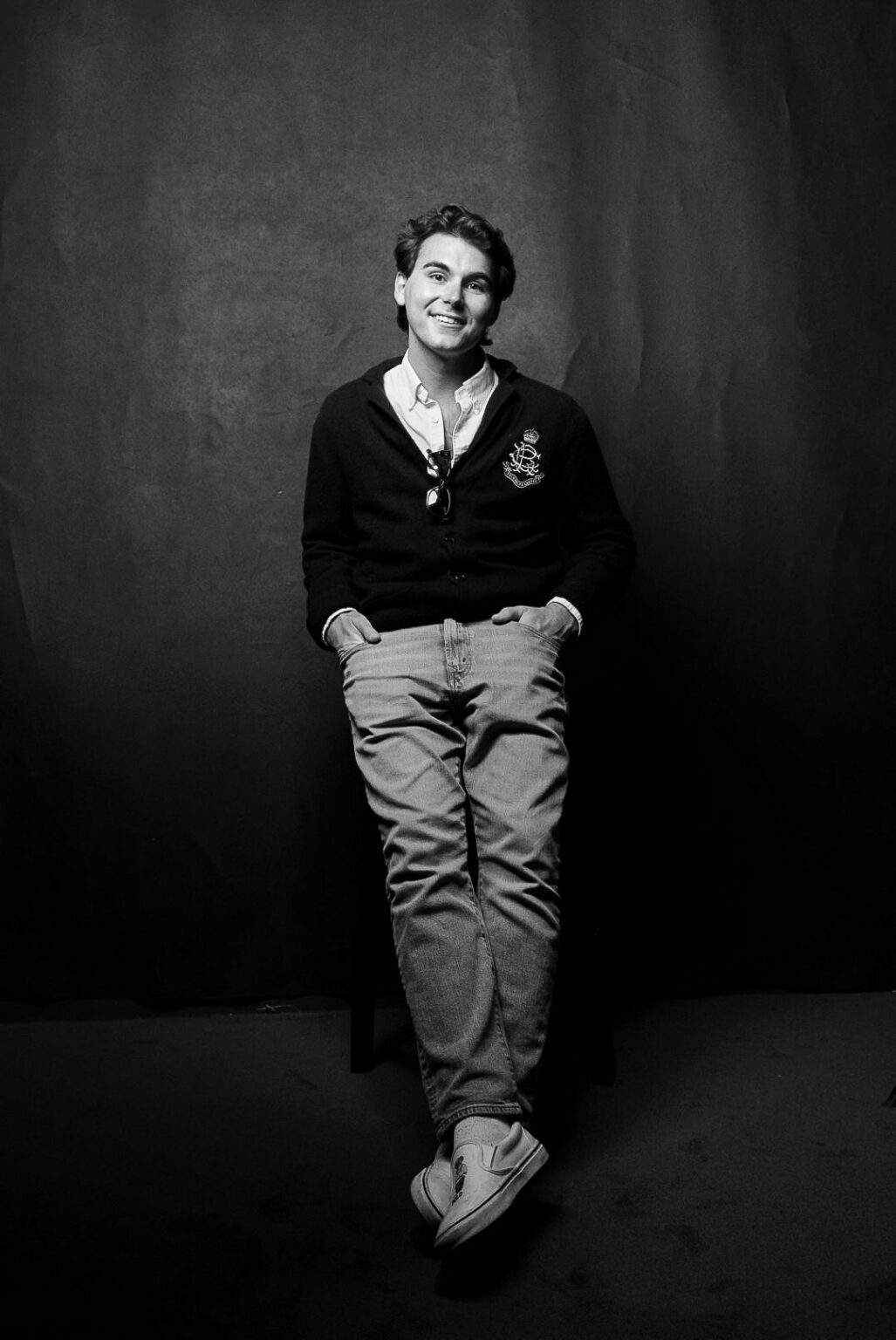 Black and white portrait of Christian Brown