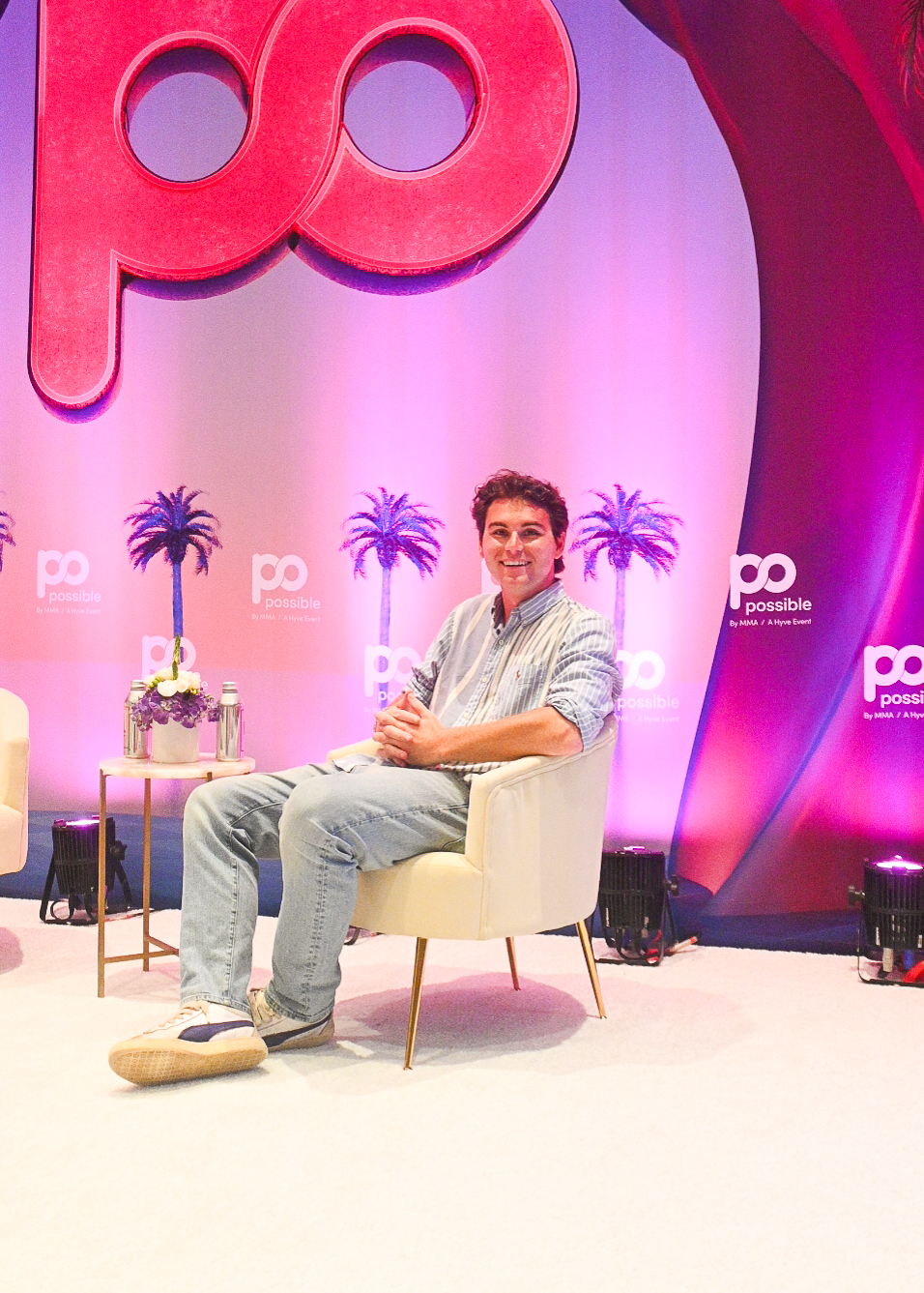 Christian Brown on stage at the POSSIBLE marketing event